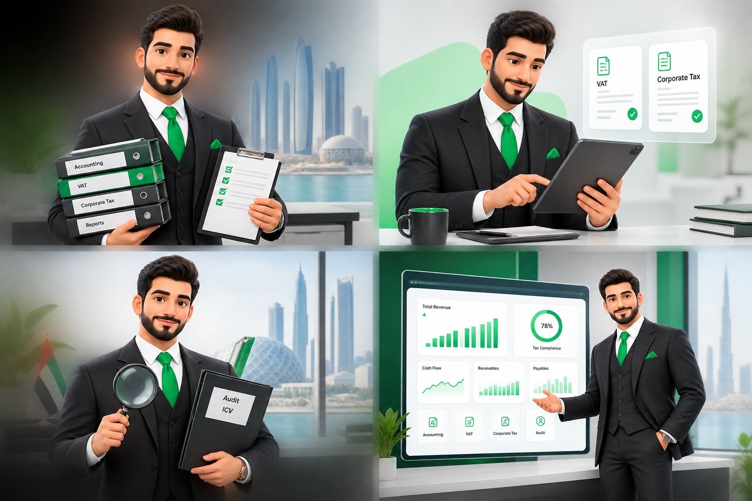 Inbooks premium finance illustrations for accounting, tax, audit and business systems